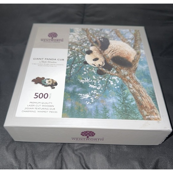 Wentworth Wooden 500 Piece Jigsaw Puzzle Giant‎ Panda Cub Beth Hoselton - Picture 2 of 10